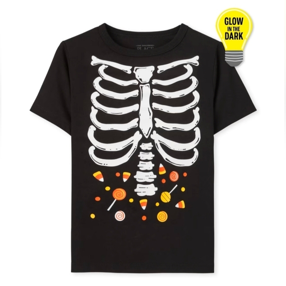 The Children's Place Other - The Children's Place Toddler Boy Glow Skeleton Graphic T-Shirt Size 2T - EUC